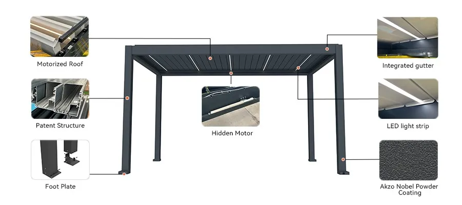 25929-pergola with black metal roof-1 25929-pergola with black metal roof-1